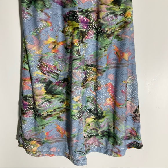 Prana Cantine Dress Blue Graceful Stretch Halter Double Strap back Round Neck XS - Picture 13 of 16